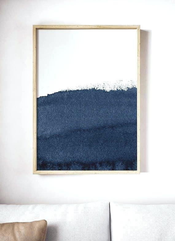 570x784 Dark Blue Wall Art Abstract Blue Painting Dark Blue Abstract Print - Blue Watercolor Print