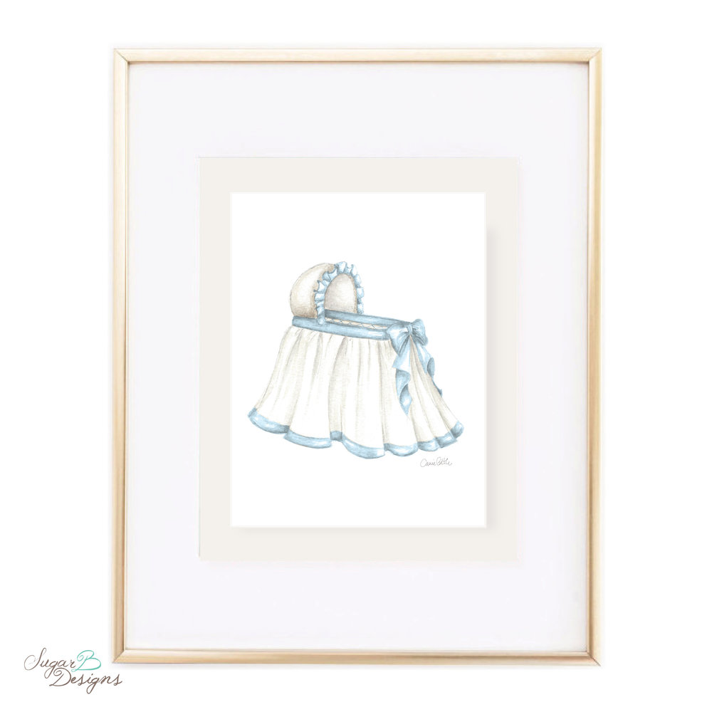 1000x1000 Sugar B Designs - Blue Watercolor Print