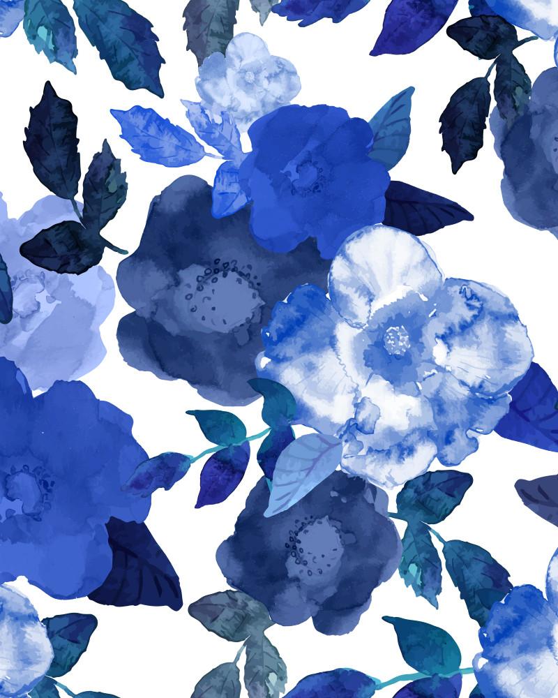 800x1000 Blue Rose Watercolor Wallpaper - Blue Watercolor Wallpaper