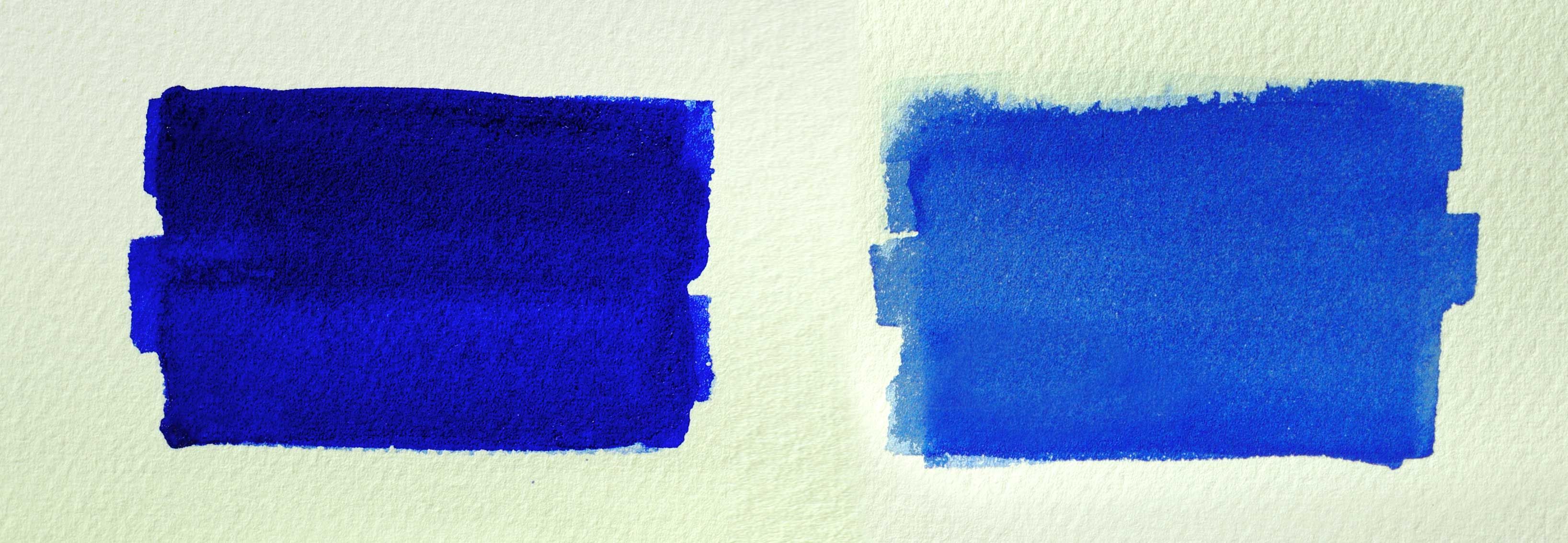 3273x1134 French Ultramarine And Cobalt Blue Watercolor - Blue Watercolor Wash
