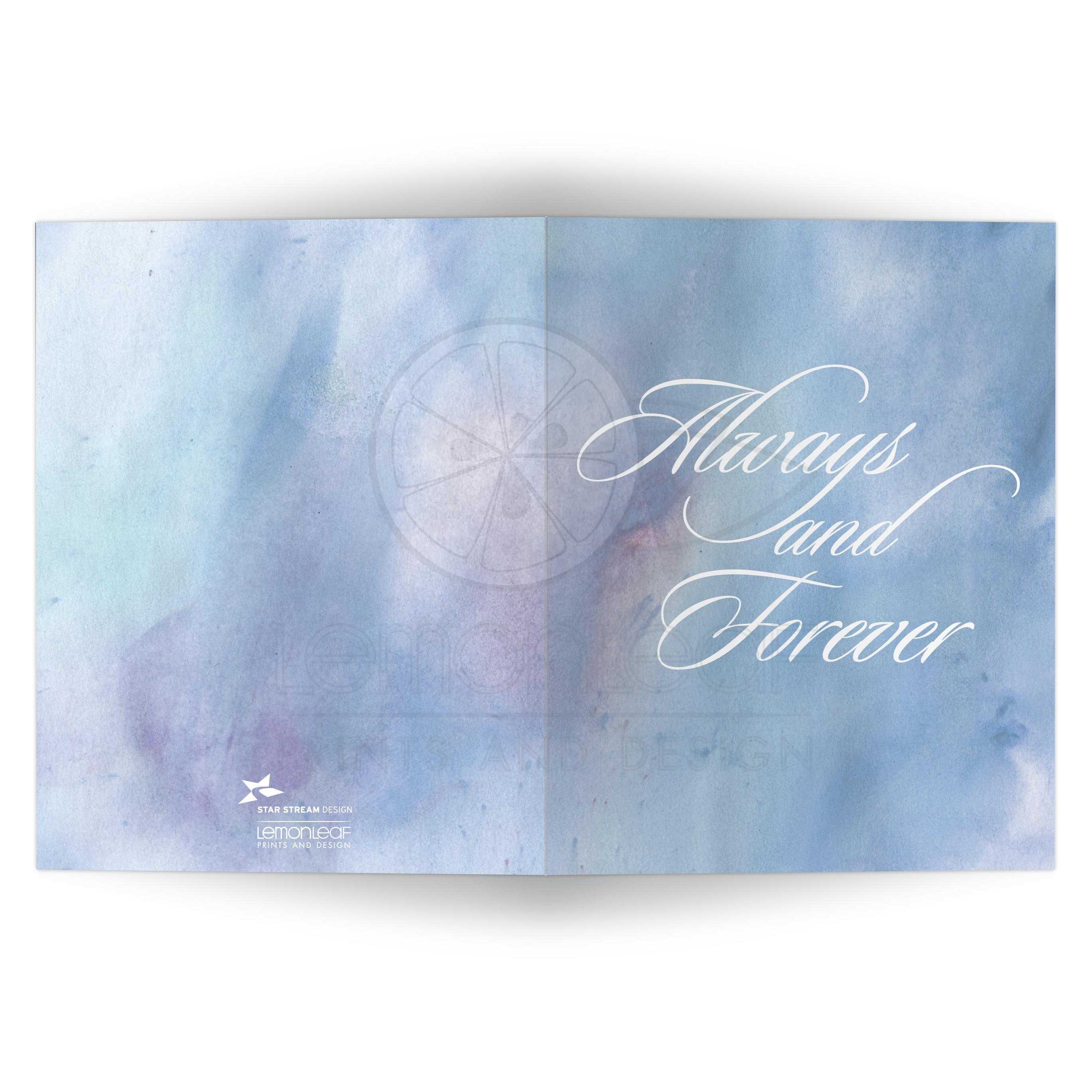2738x2738 Wedding Thank You Card - Blue Watercolor Wash