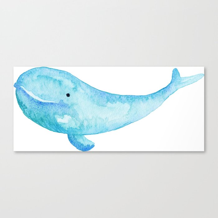 700x700 Cute Whale Watercolor Painting Ocean Life Saltwater Blue Whale - Blue Whale Watercolor