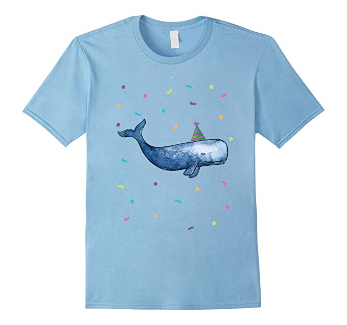 679x635 Blue Whale Birthday Shirt Lovers Ocean Beach Sea - Blue Whale Watercolor