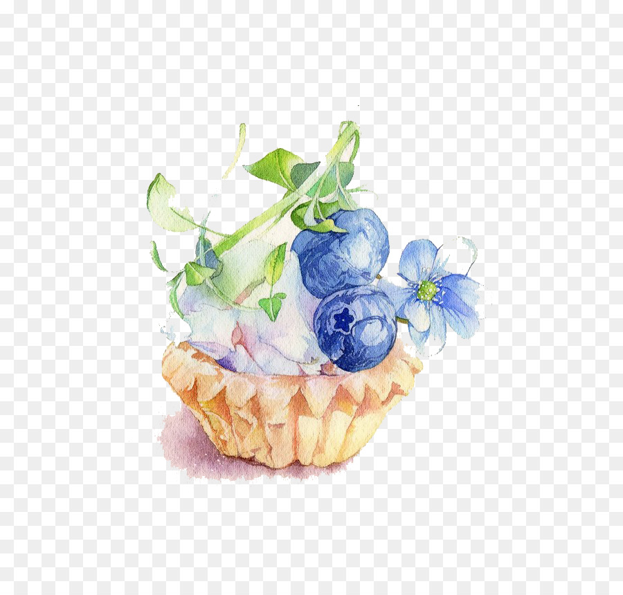 900x860 Cupcake Watercolor Painting Blueberry Illustration - Blueberry Watercolor