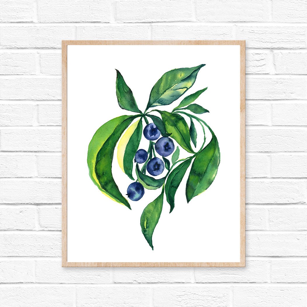 Blueberry Watercolor At Paintingvalley.com 