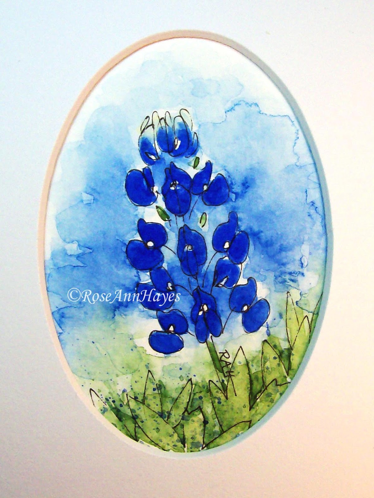 1201x1600 Bluebonnet Watercolors Bluebonnet Watercolor Painting - Bluebonnet Watercolor