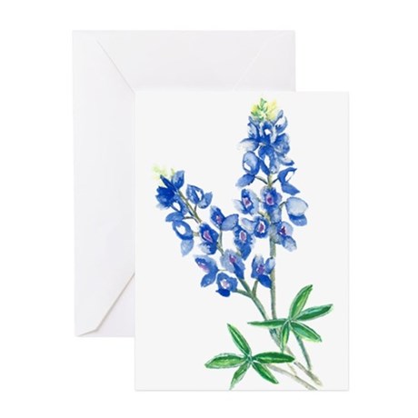 460x460 Texas Flowers Stationery - Bluebonnet Watercolor