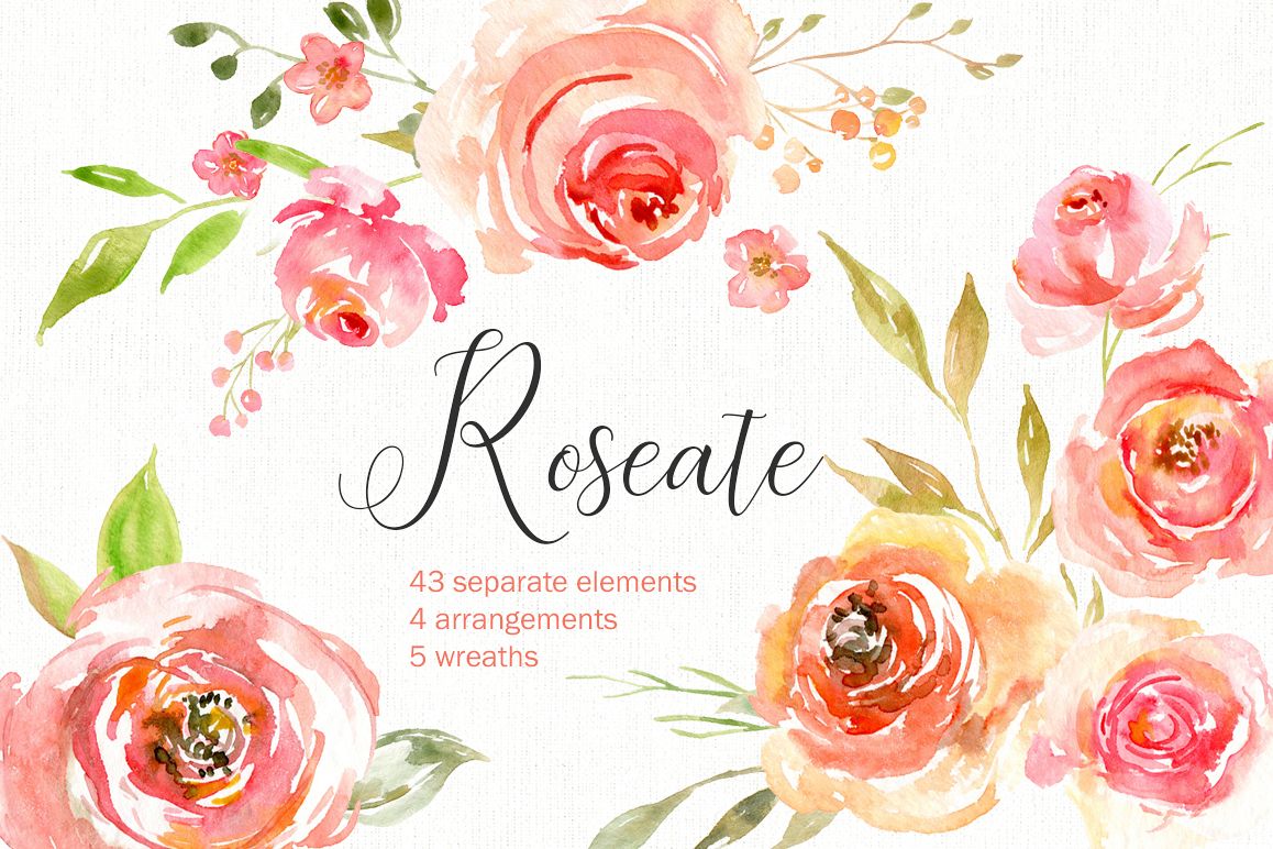 1158x772 Pink Watercolor Flowers Wreaths Arrangements Png - Blush Watercolor Flowers