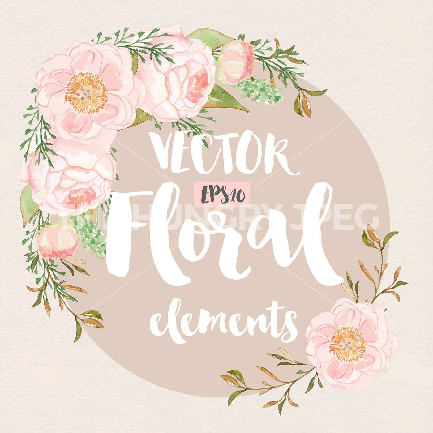 1400x1400 Vector Watercolor Rose Blush Clipart, Watercolor Flower, Pink - Blush Watercolor Flowers