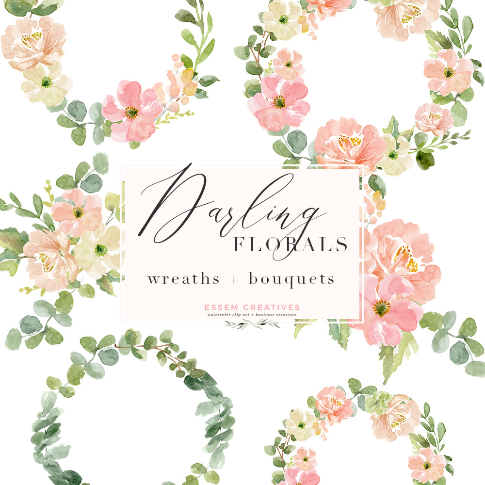 1000x1000 Watercolor Wreath Png Clipart, Watercolor Flowers Bouquet - Blush Watercolor Flowers