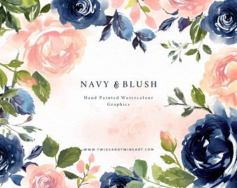 340x270 Watercolor Flowers Etsy - Blush Watercolor Flowers