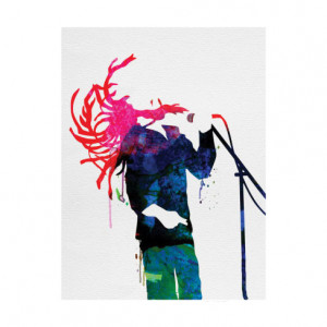 300x300 Bob Marley Watercolor Poster Print - Bob Marley Watercolor
