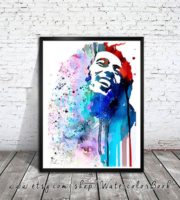 620x690 Bob Marley Watercolour Painting Print, Watercolor Painting - Bob Marley Watercolor
