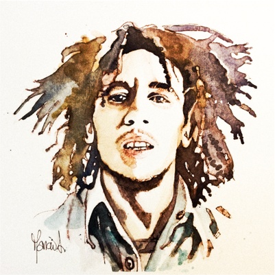 401x401 Bob Marley Am - Bob Marley Watercolor