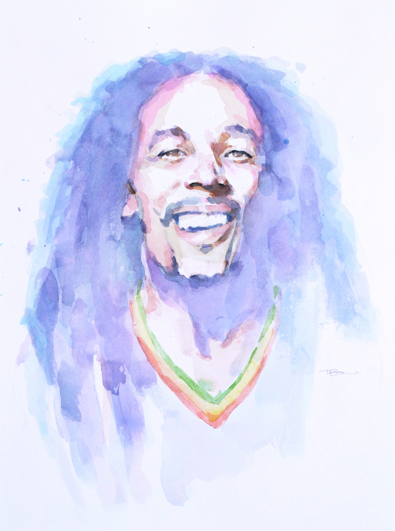 800x1074 Sold! Bob Marley - Bob Marley Watercolor