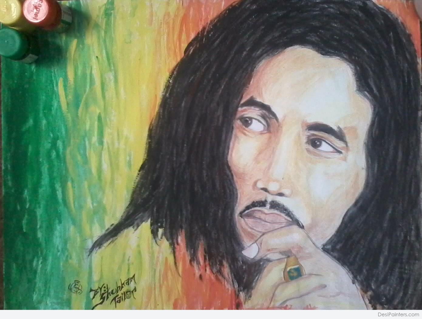 1390x1050 Watercolor Painting Of Bob Marley - Bob Marley Watercolor