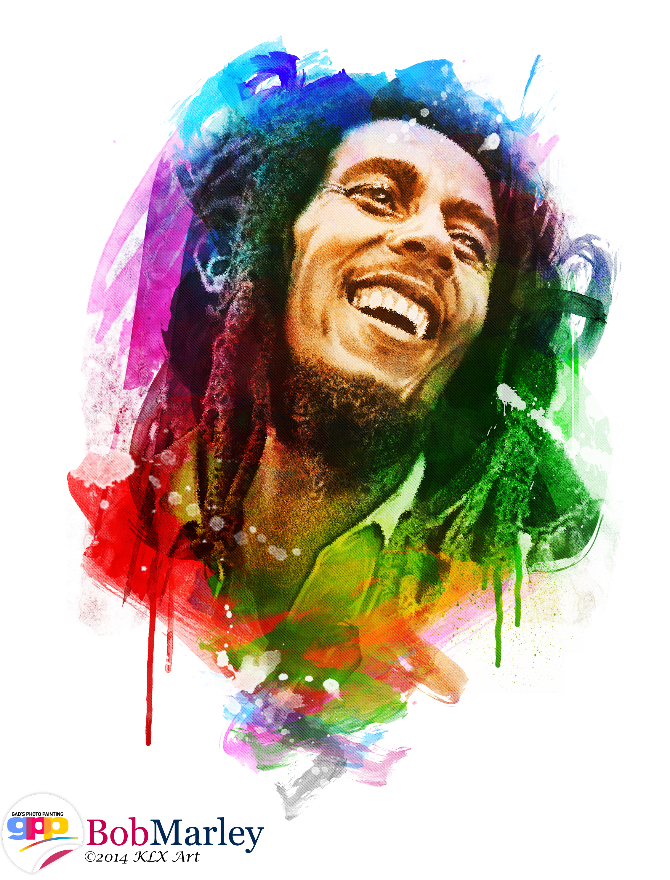 2262x2970 Bob Marley - Bob Marley Watercolor