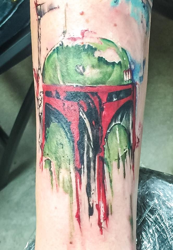 664x960 Boba Fett Watercolor By Olivia Bright [Trilogy Tattoo Virginia - Boba Fett Watercolor