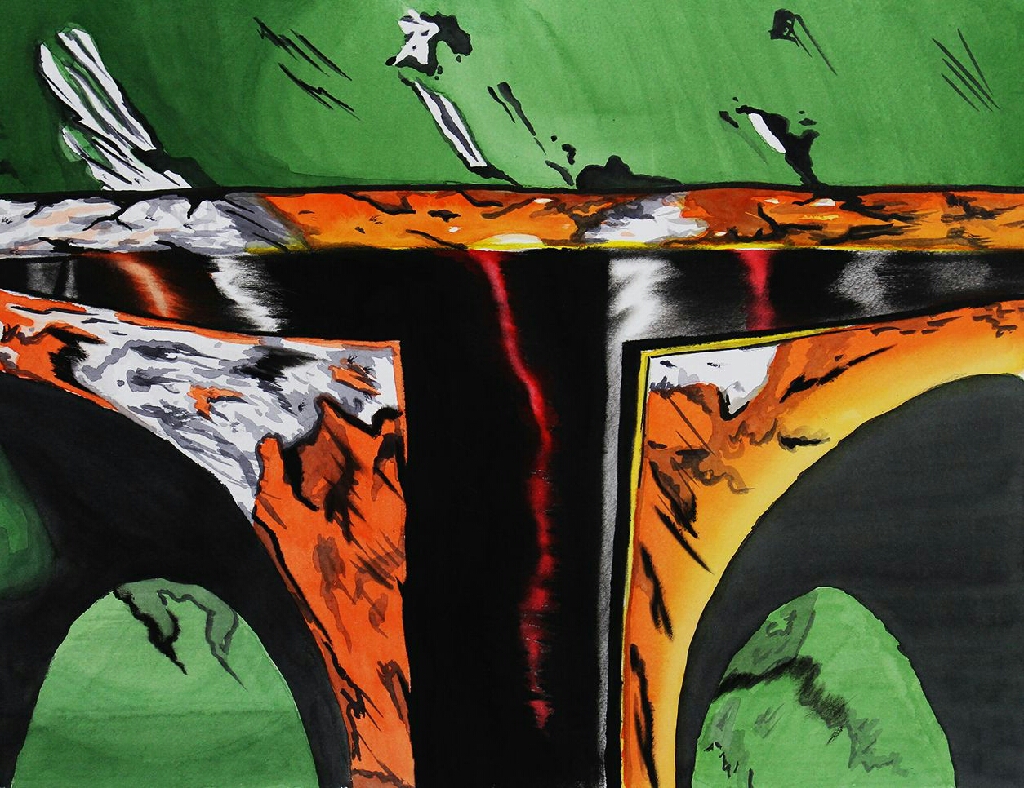 1024x788 Boba Fett. Mixed Media, Mostly Watercolor. Speedpaint Video On My - Boba Fett Watercolor