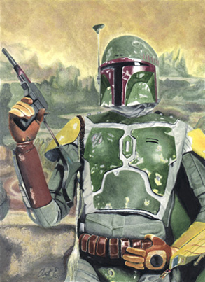 293x403 Art And Travel Boba Fett - Boba Fett Watercolor