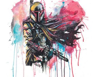 340x270 Boba Fett Watercolor Etsy - Boba Fett Watercolor