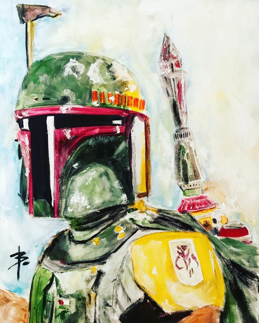 1080x1350 Jeremybulloch - Boba Fett Watercolor