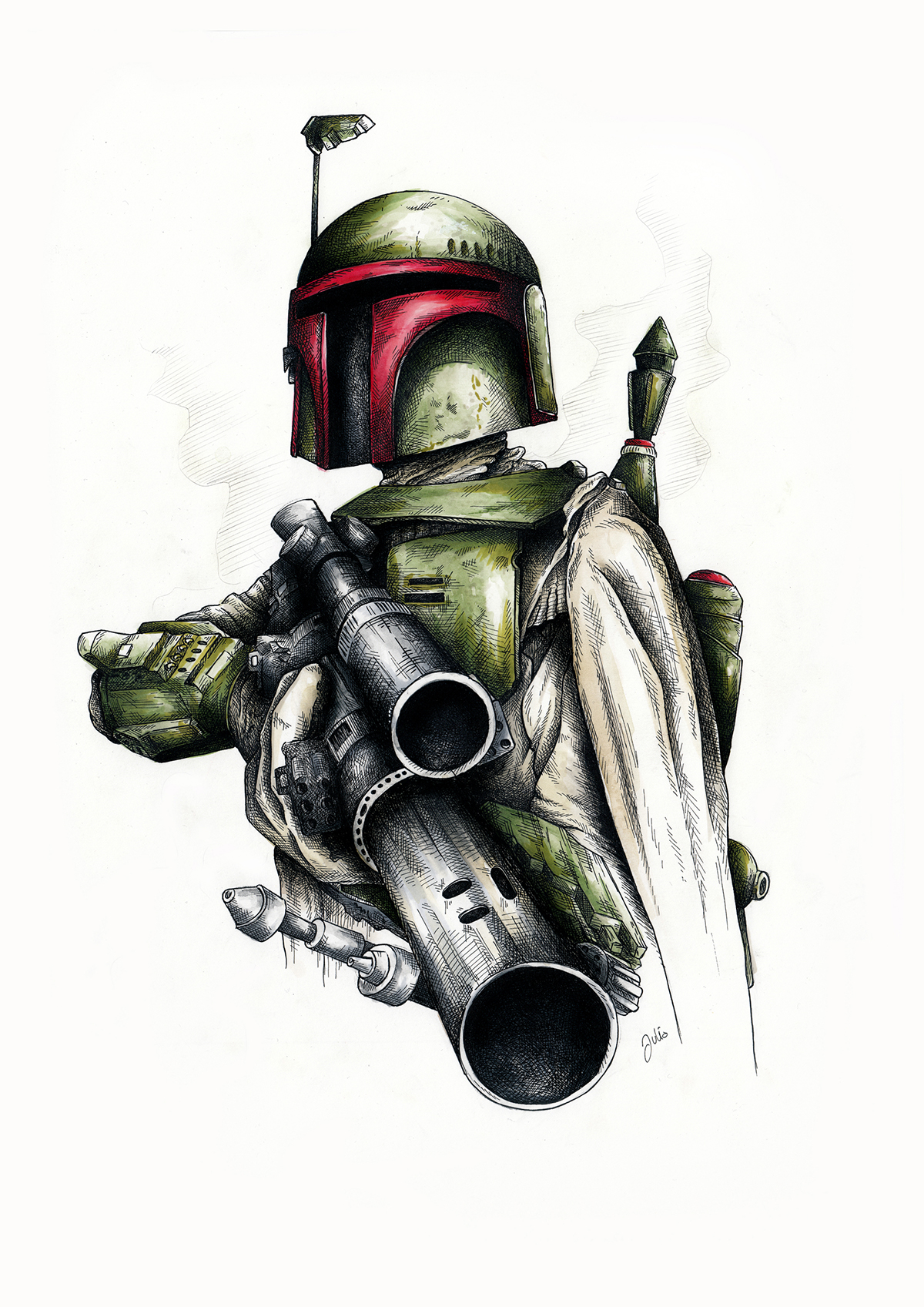 1200x1697 Boba Fett - Boba Fett Watercolor