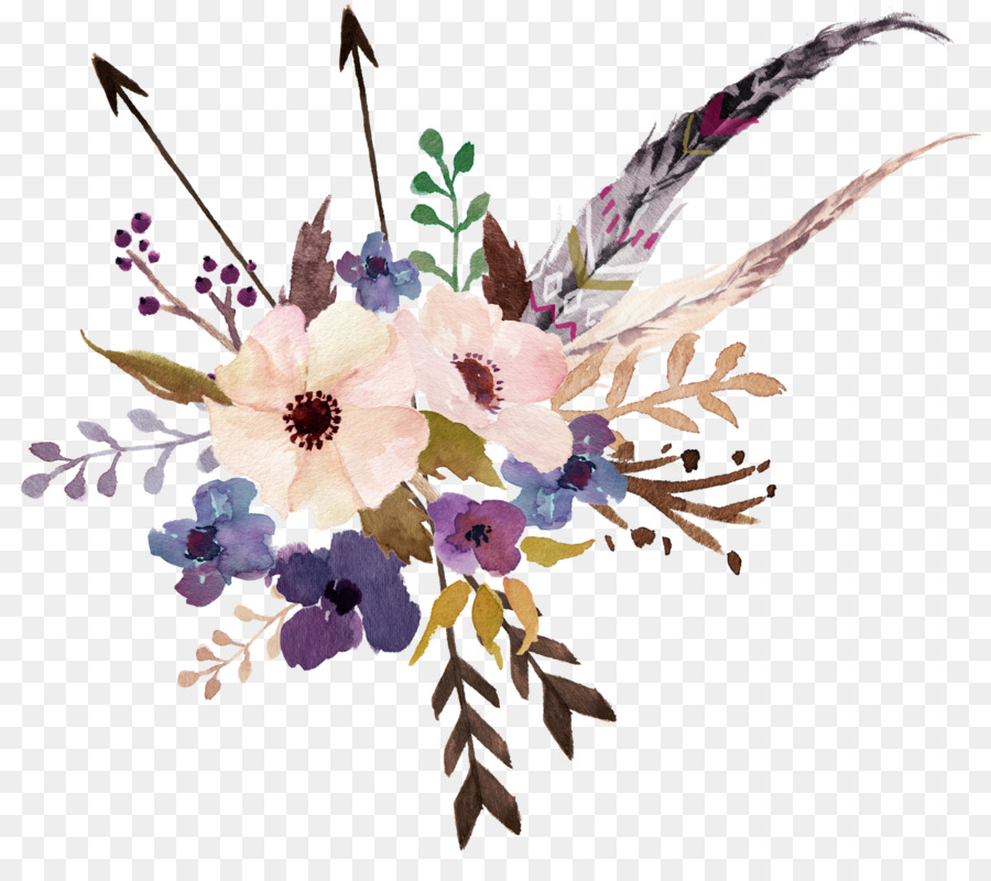 900x800 Boho Chic Arrow Spoonflower Watercolor Painting - Boho Watercolor