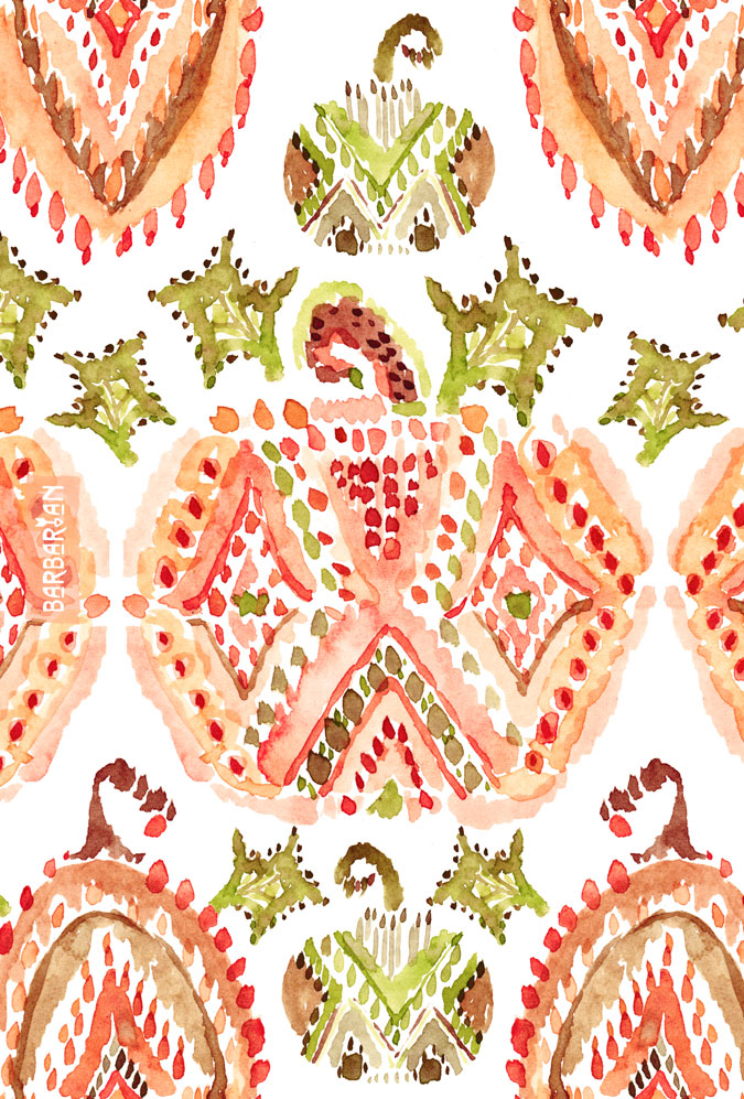 675x997 Pumpkin Spice Boho Watercolor Barbarian Barbra Ignatiev Bold - Boho Watercolor
