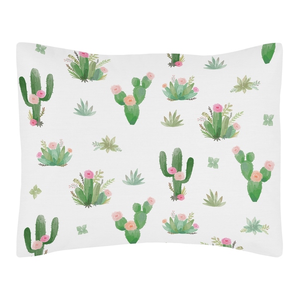 600x600 Shop Sweet Jojo Designs Pink And Green Boho Watercolor Cactus - Boho Watercolor