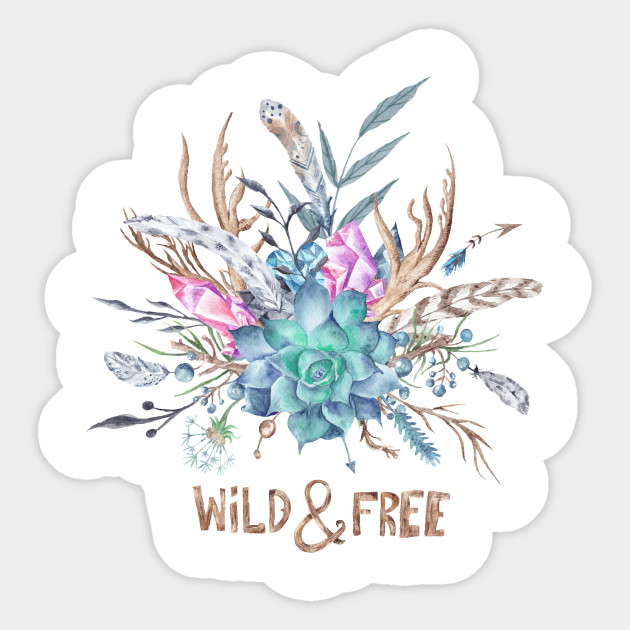 630x630 Wild And Free Boho Watercolor - Boho Watercolor