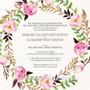 350x350 Boho Watercolor Bridal Shower Invitations,tribal Rustic Custom - Boho Watercolor