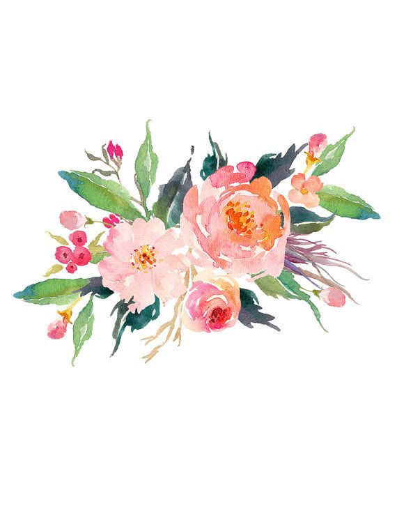 Boho Watercolor Flowers at PaintingValley.com | Explore ...