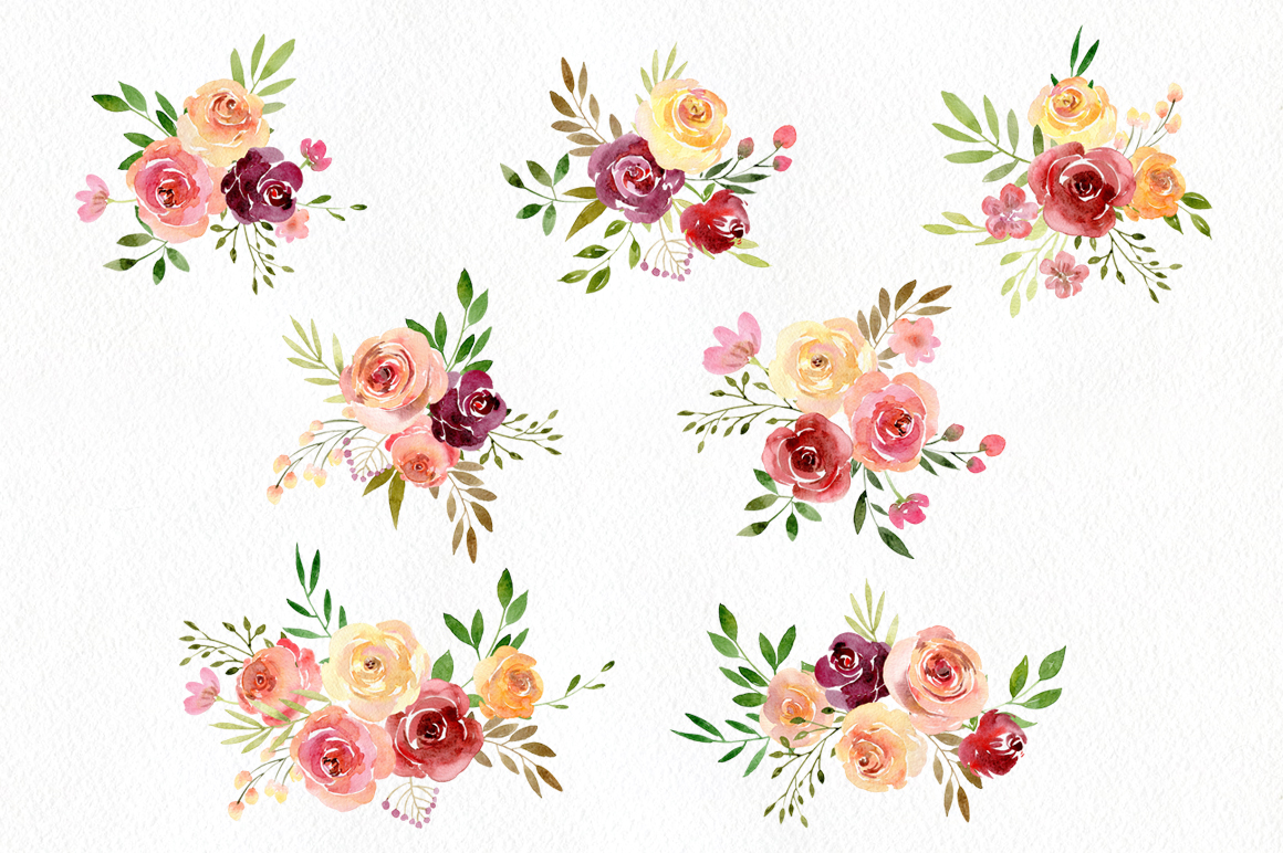 Download Boho Watercolor Flowers at PaintingValley.com | Explore ...