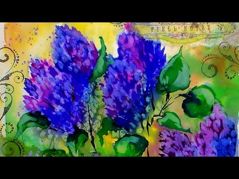 480x360 Bold Lilac Painting Tutorial With Radiant Watercolors Mixed - Bold Watercolor Painting