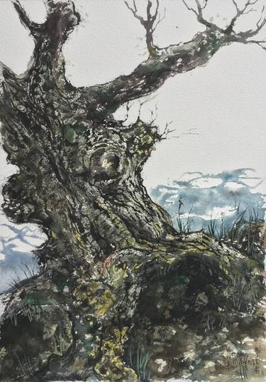 375x537 Cliffhanger - Bold Watercolor Painting