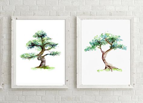 474x342 Bonsai Tree Art - Bonsai Tree Watercolor
