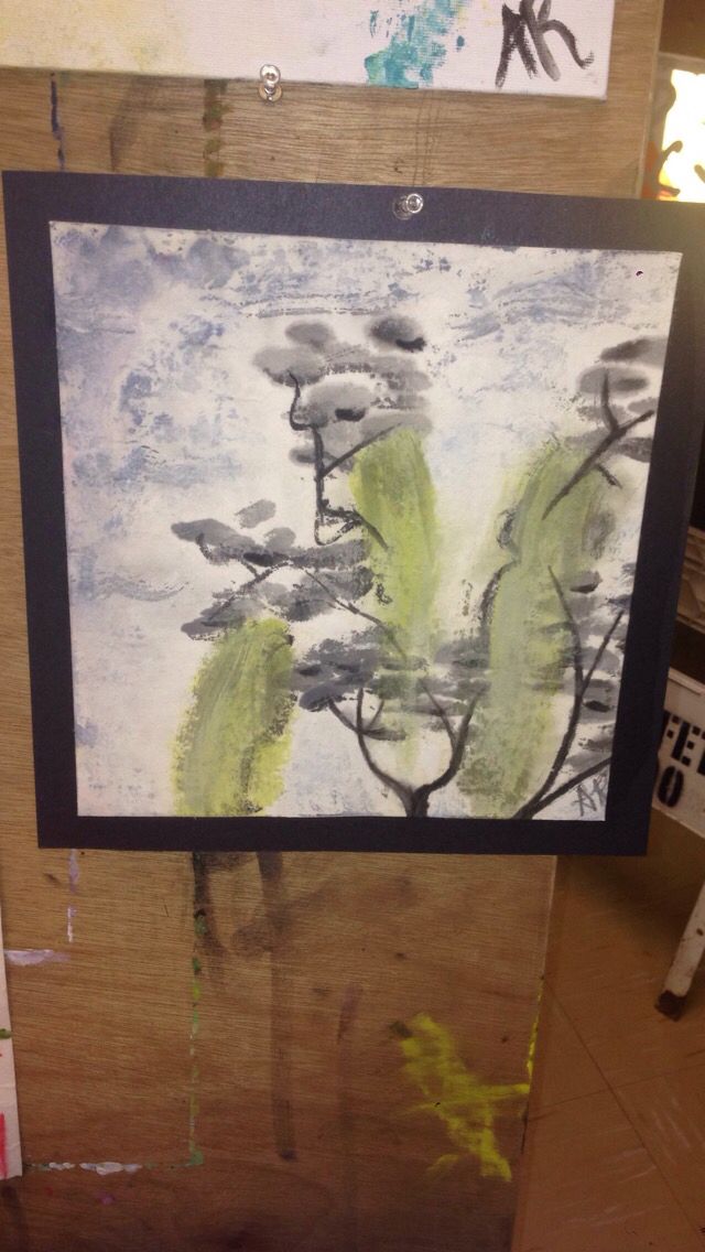 640x1136 Bonsai Tree. Watercolor And India Ink. My Art Work - Bonsai Tree Watercolor