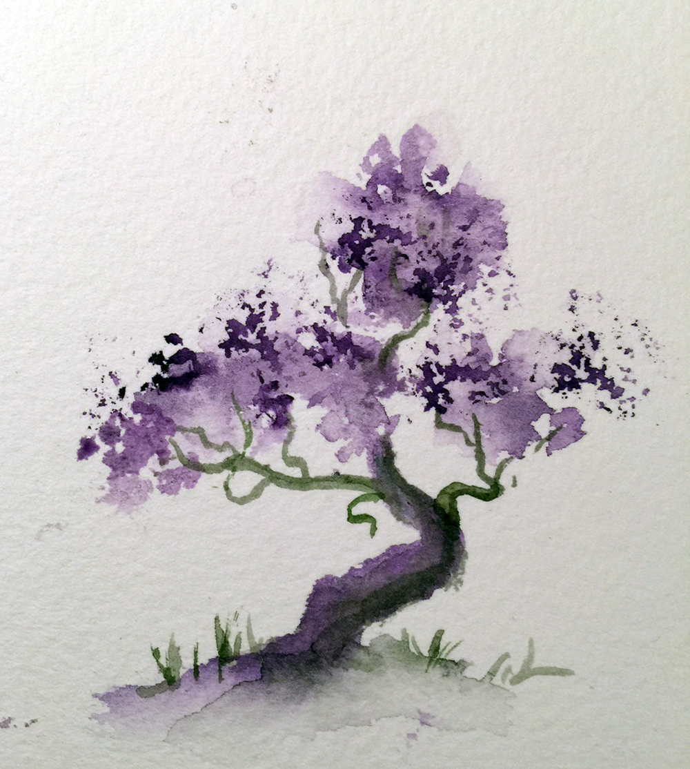 1000x1114 Online Training - Bonsai Tree Watercolor