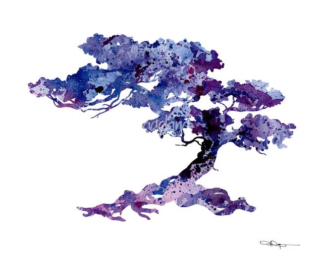 Bonsai Tree Watercolor at PaintingValley.com | Explore collection of ...