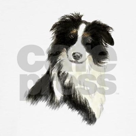 460x460 Watercolor Border Collie Dog Pet Animal Classic Th By Barkettc - Border Collie Watercolor
