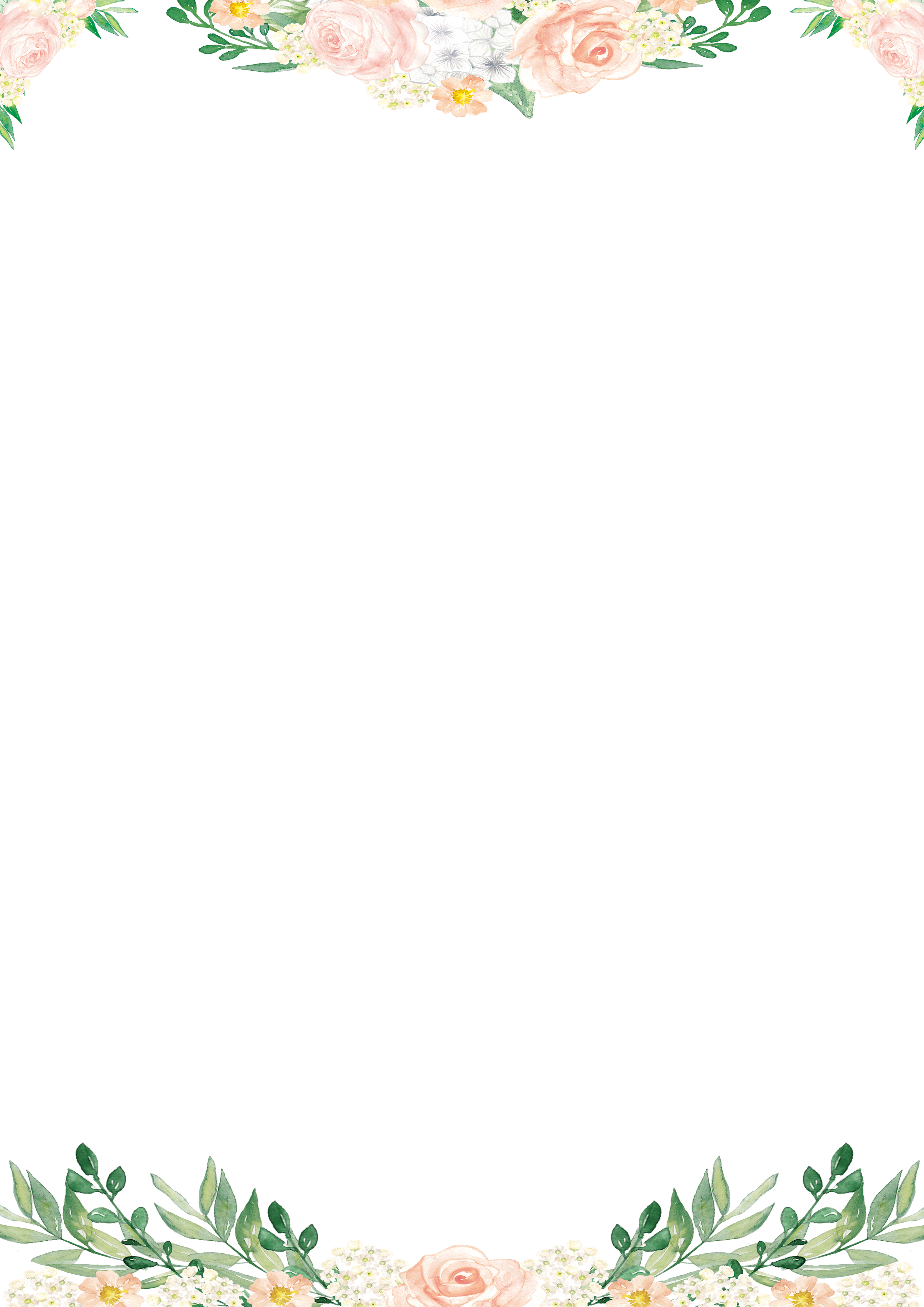 3508x4961 Watercolor Painting - Border Watercolor