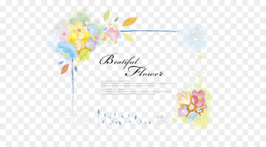 900x500 Download Flowers Border Watercolor Flowers - Border Watercolor