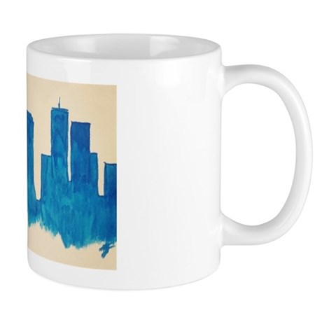 460x460 Boston Skyline Mugs - Boston Skyline Watercolor