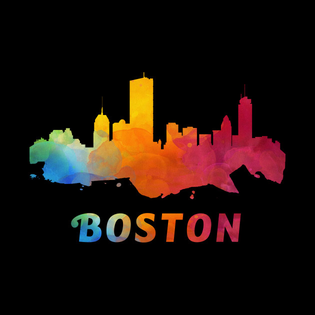 630x630 Boston Skyline Watercolor Style - Boston Skyline Watercolor