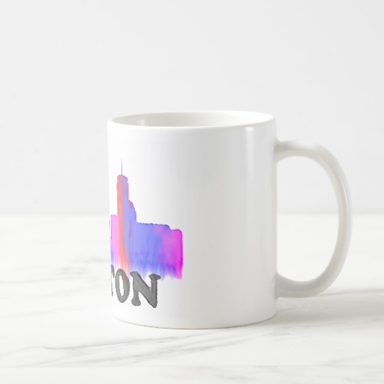 540x540 Boston Skyline Watercolor Coffee Mug - Boston Skyline Watercolor