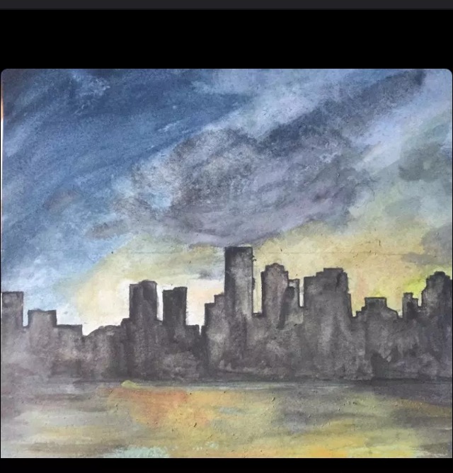 640x668 Boston Skyline Watercolor! - Boston Skyline Watercolor