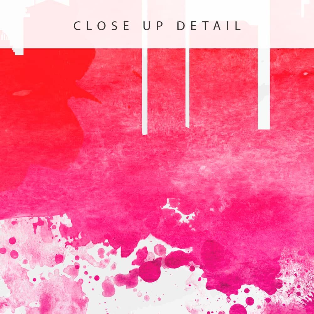 1000x1000 Boston Skyline, Red Watercolor Print Dead Good Art - Boston Skyline Watercolor