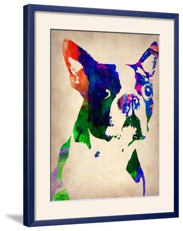357x450 Boston Terrier Watercolor Framed Art Print By Naxart - Boston Terrier Watercolor