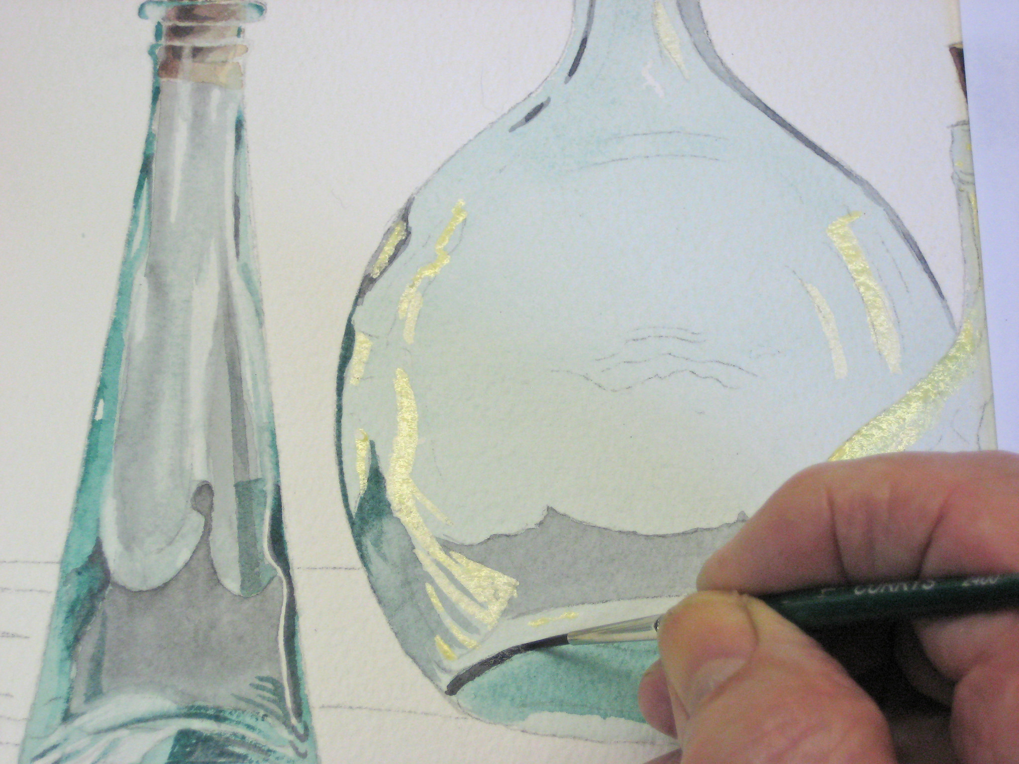 2048x1536 Green Bottles - Bottle Watercolor